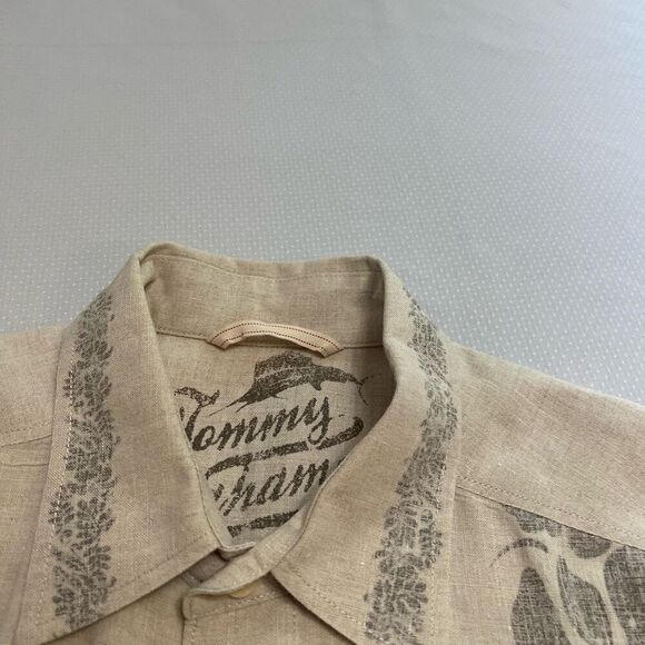 Tommy Bahama Linen Long Sleeve Button Up Shirt Size Medium - Picture 5 of 12